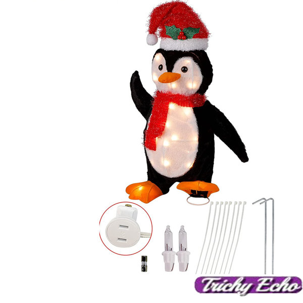 Trichy Echo PreLit Light Up Penguin, 35 Count Incandescent Lighted Penguin Wayfair Canada